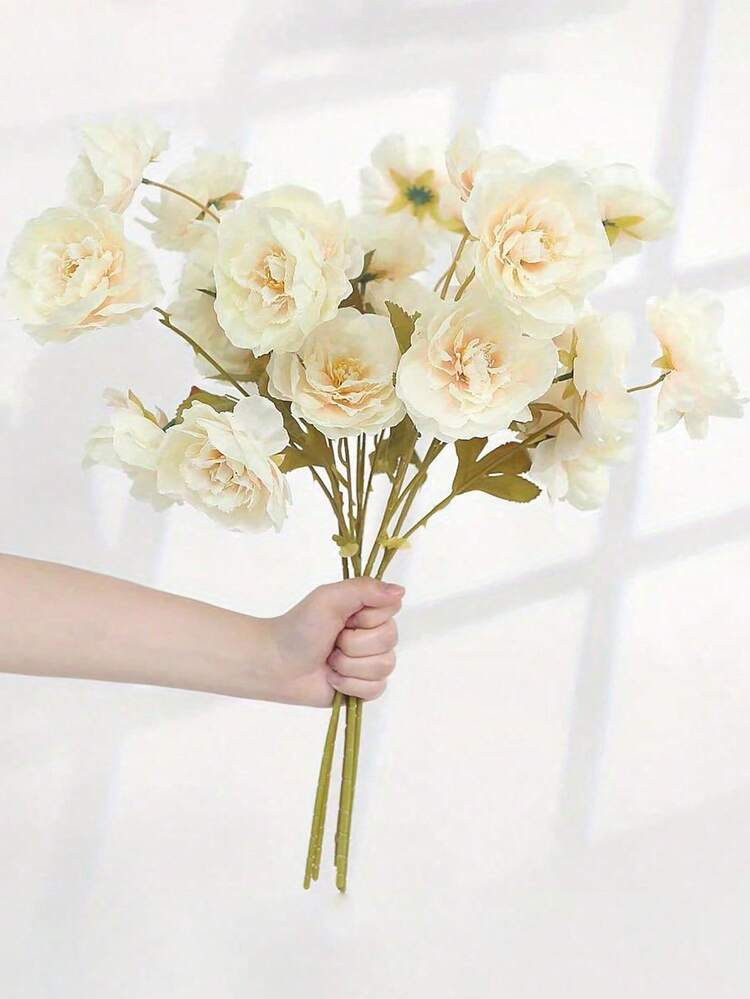 1/3/6pcs 1.74ft Artificial Silk Peony Flowers, Suitable For Wedding, Celebration Decor, DIY Flower Arrangement, Home Living Room Bedroom Dining Room Decor, Room Decor, Kitchen Decor, Party & Holiday Decor, Bohemian Style, Valentine's Day Gift, Mother's Day Gift, Spring Decor | SHEIN