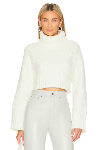 Lovers and Friends Feya Cropped Pullover in Ivory from Revolve.com | Revolve Clothing (Global)