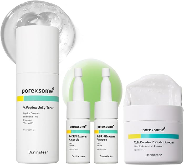 PoreXsome ReDRN Ampoule & V.Peptox Jelly Toner & CollaBooster Poreshot Cream, Pore Tightening & F... | Amazon (US)