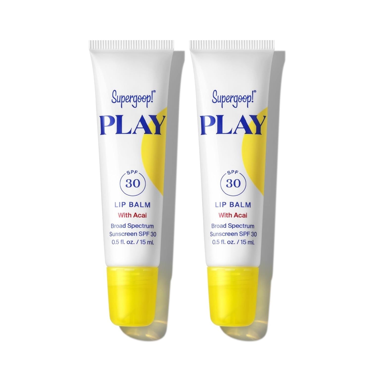 Supergoop! PLAY Lip Balm with Acai - 0.5 fl oz, Pack of 2 - SPF 30 PA+++ Broad Spectrum Sunscreen... | Amazon (US)