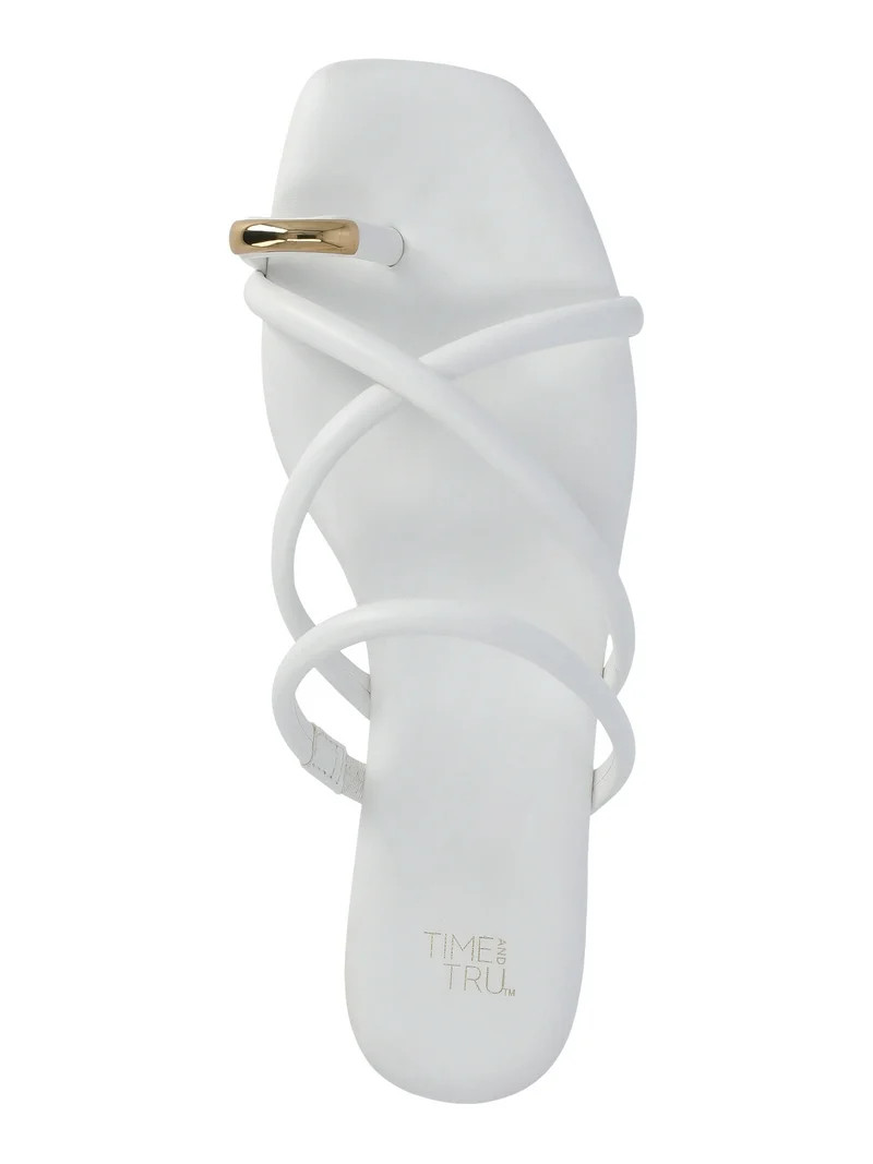 Time and Tru Women’s Strappy Toe Ring Sandals | Walmart (US)