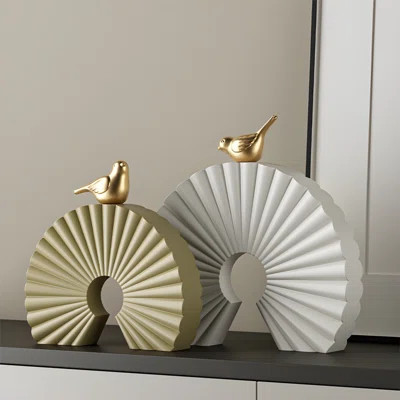 Unique Abstract Sculpture - Artistic Decor For Modern Living Room, TV Cabinet, Study & Office | Wayfair North America