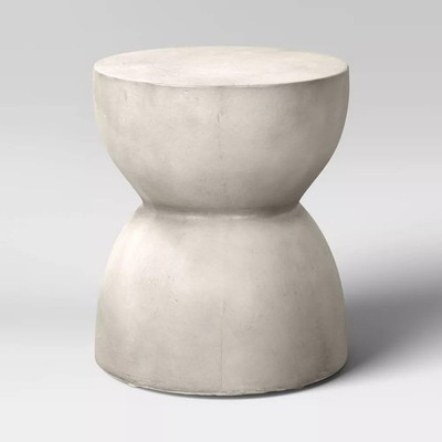 Faux Stone Hourglass Shaped Patio Accent Table - Project 62 | eBay US