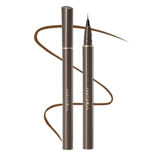 JUDYDOLL Ultra-Fine Liquid Eyeliner-Precision Tip for Wing Line, Smudge-Proof, Quick-Drying, Waterproof, Easy to Get Inner Corner Lined, Hooded Eyes-Friendly (#2 Deep Brown) | Amazon (US)