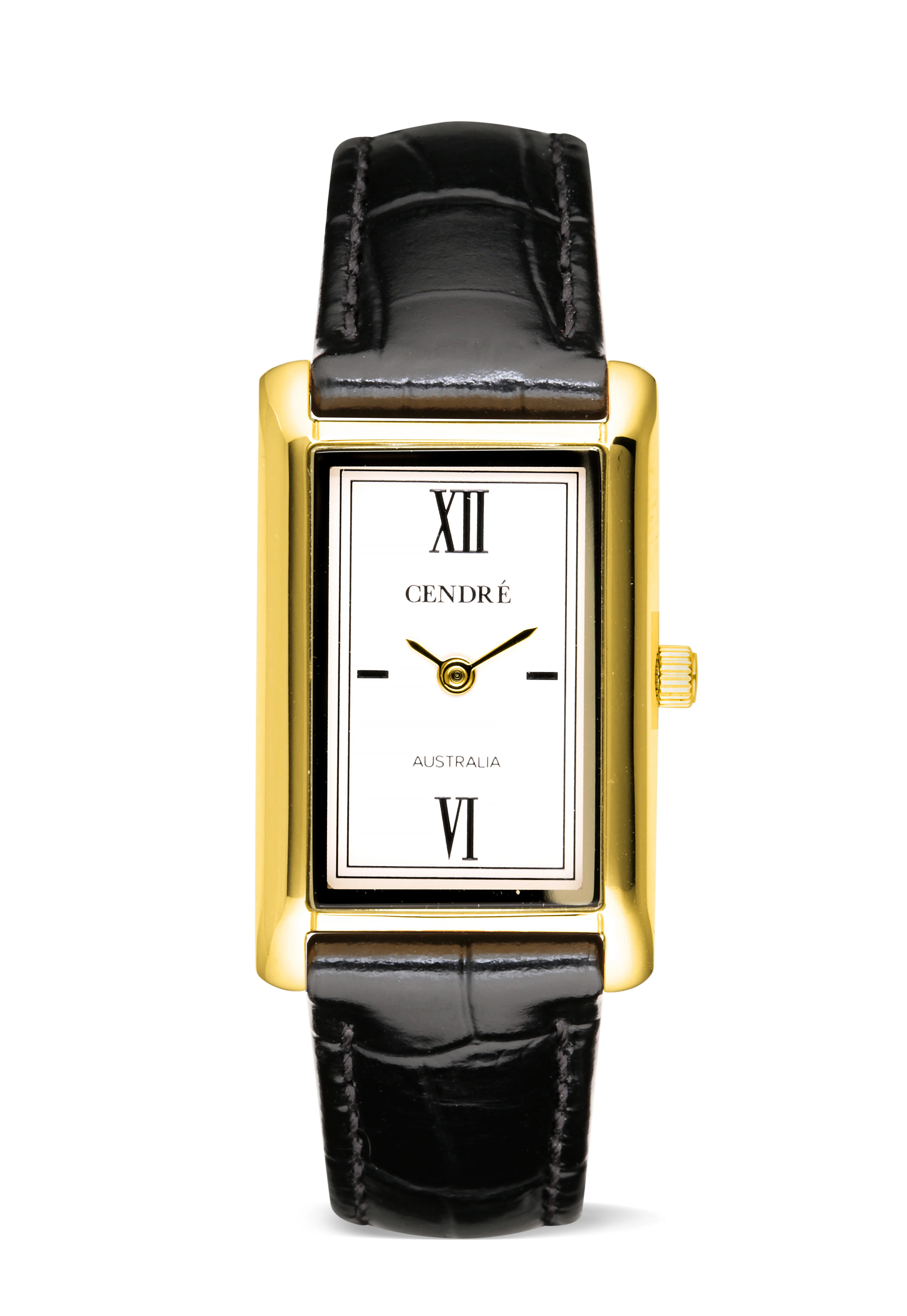 Kelly Watch | White | Black Croc | Cendre