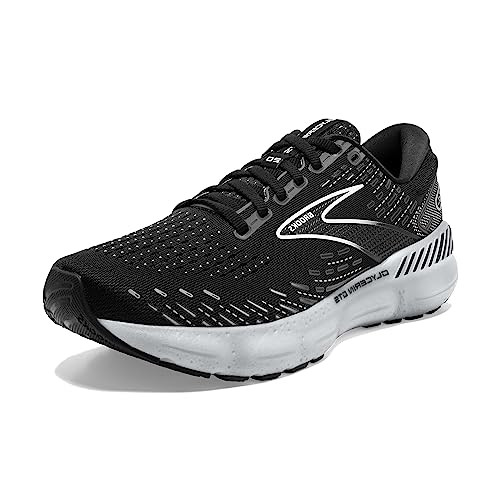 Brooks Women's Glycerin GTS 20 Supportive Running Shoe - Black/White/Alloy - 7 Medium | Amazon (US)