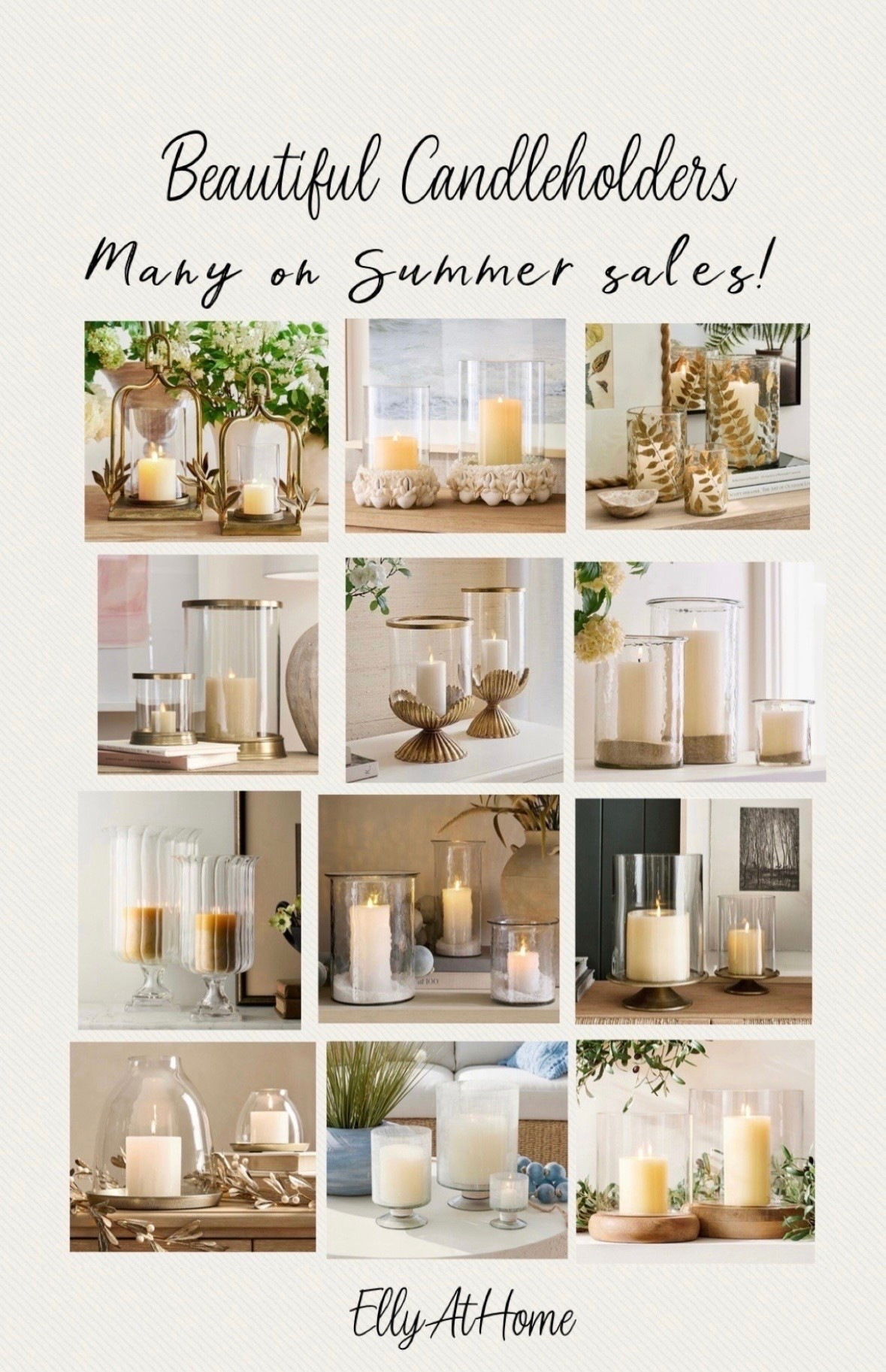 Many on 4th of July sales!Beautiful glass hurricane candleholders for summer styling!  @Pottery Barn shop a variety of styles and follower favorites!

#LTKdayinmylife #LTKHome #LTKSaleAlert