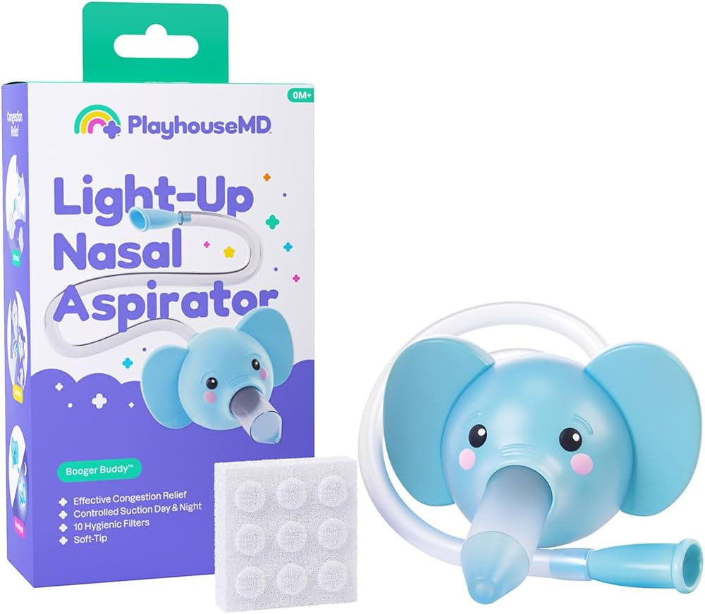 Booger Buddy Nasal Aspirator, Elephant - with LED Light for Babies & Toddlers – BPA-Free Snot R... | Amazon (US)