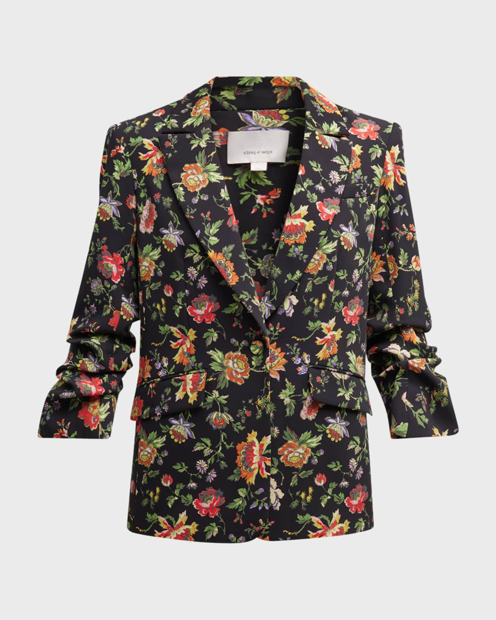Cinq a Sept Kylie Provence Floral 3/4-Sleeve Blazer | Neiman Marcus