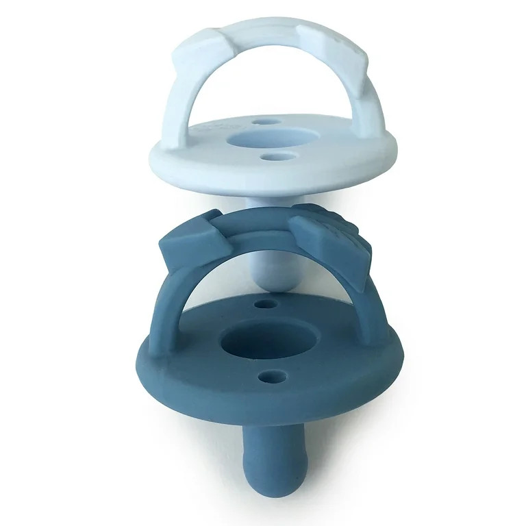 Itzy Ritzy Sweetie Soother Pacifiers; Set of 2 in Light Blue & Dark Blue, Ages Newborn & Up | Walmart (US)