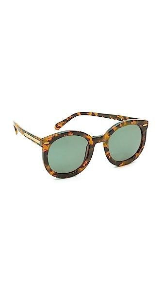 Karen Walker Super Duper Strength Sunglasses - Crazy Tort | Shopbop