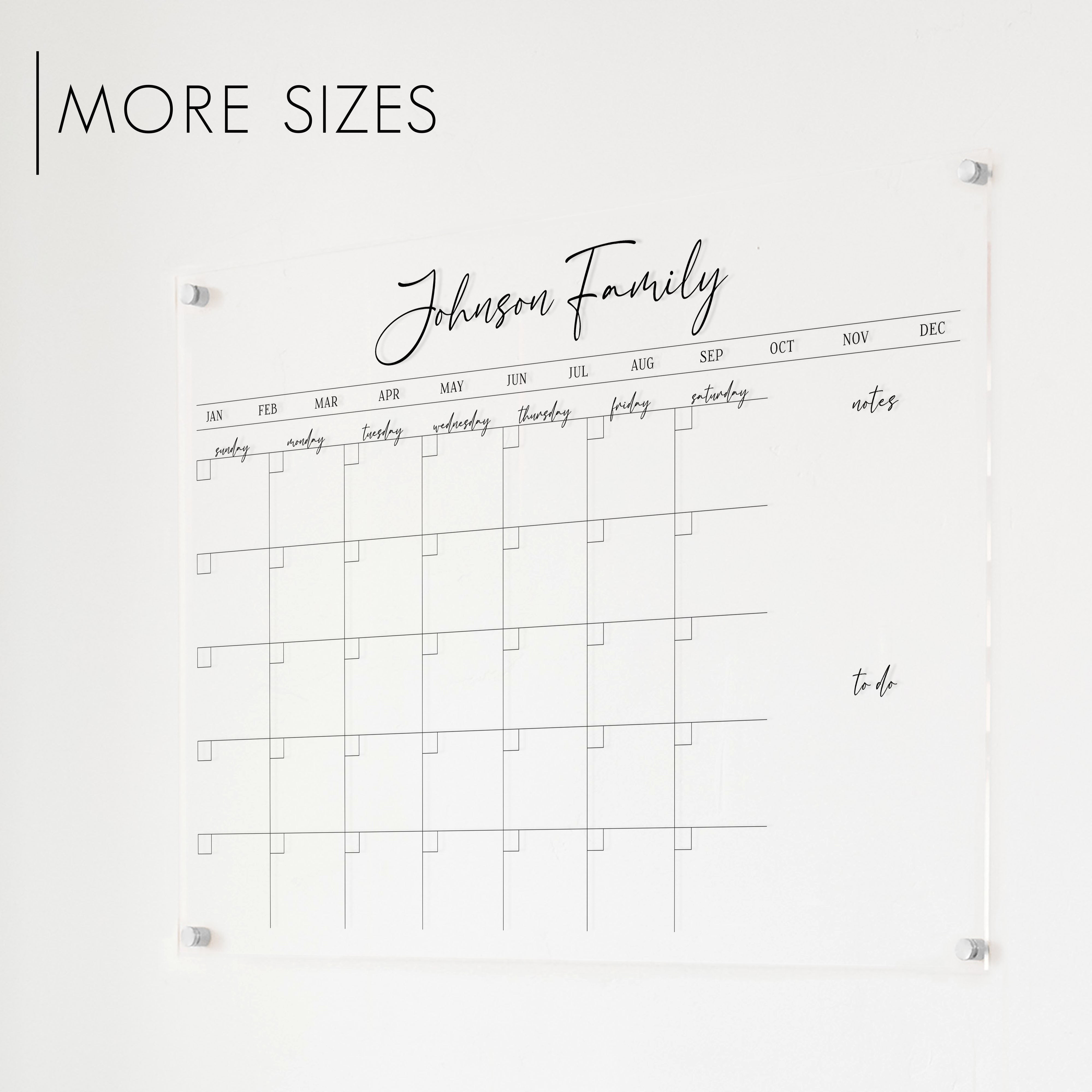 Monthly Horizontal + 2 custom sections | Pennington Style | Circle and Square Decor 