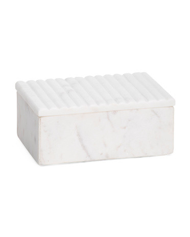 Fluted Marble Box | TJ Maxx