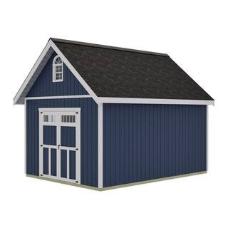 Planner's Paradise 12 ft. x 16 ft. Wood Shed Kit with Elegant Transom Doors and Loft (192 sq. ft.... | The Home Depot