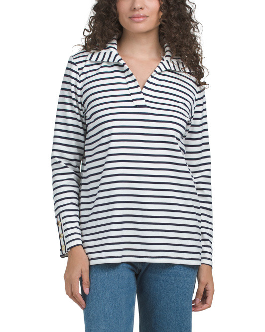 Long Sleeve Fold Over Top | TJ Maxx