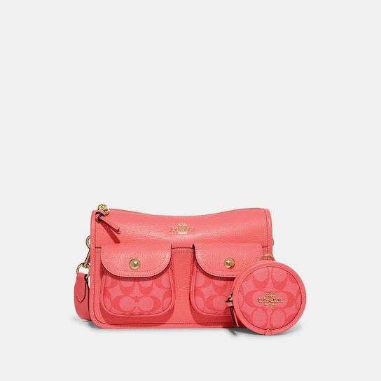 Pennie Crossbody With Coin Case With Signature Canvas Detail | Coach Outlet