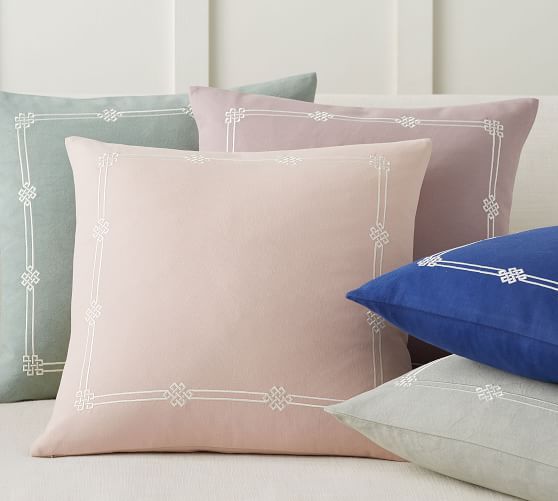 Emilia Embroidered Pillow Cover | Pottery Barn (US)