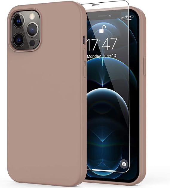 DEENAKIN iPhone 12 Pro Max Case with Screen Protector,Soft Liquid Silicone Gel Rubber Bumper Cove... | Amazon (US)