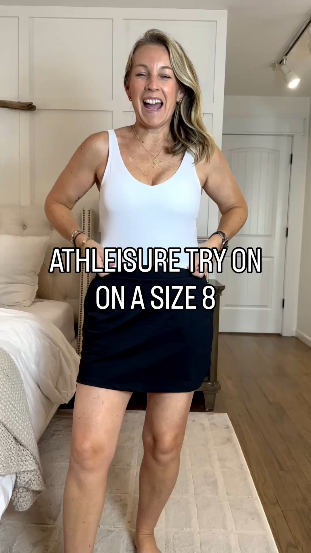 Mediums in everything EXCEPT the pink shorts; those are a large but fit similar to the mediums. I honestly love the skort!! It’s all so flattering. I wore it to baseball and it was great.

#LTKActive #LTKootd #LTKfitnessgoals