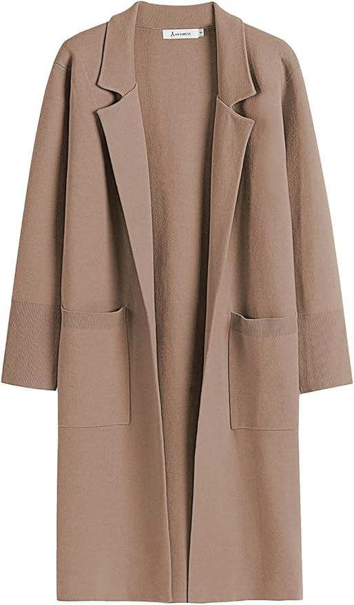 ANRABESS Women Cardigan Sweater Jackets Open Front Thick Knit Oversized Blazer Coatigan 2024 Fall... | Amazon (US)