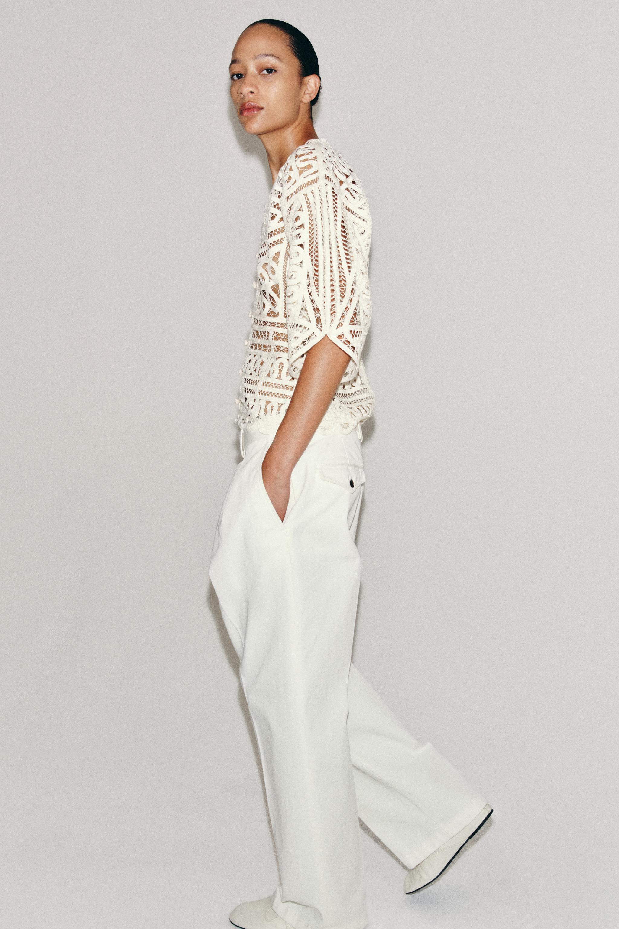 ZW COLLECTION CROCHET TOP | Zara US