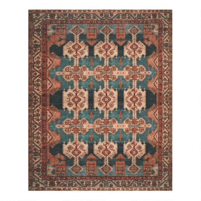 Coral Persian Style Zara Area Rug | World Market