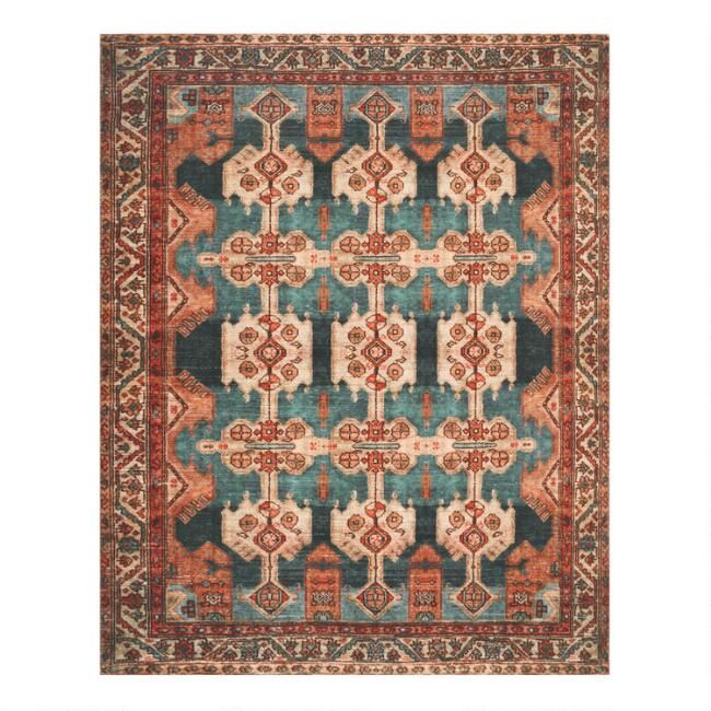 Coral Persian Style Zara Area Rug | World Market