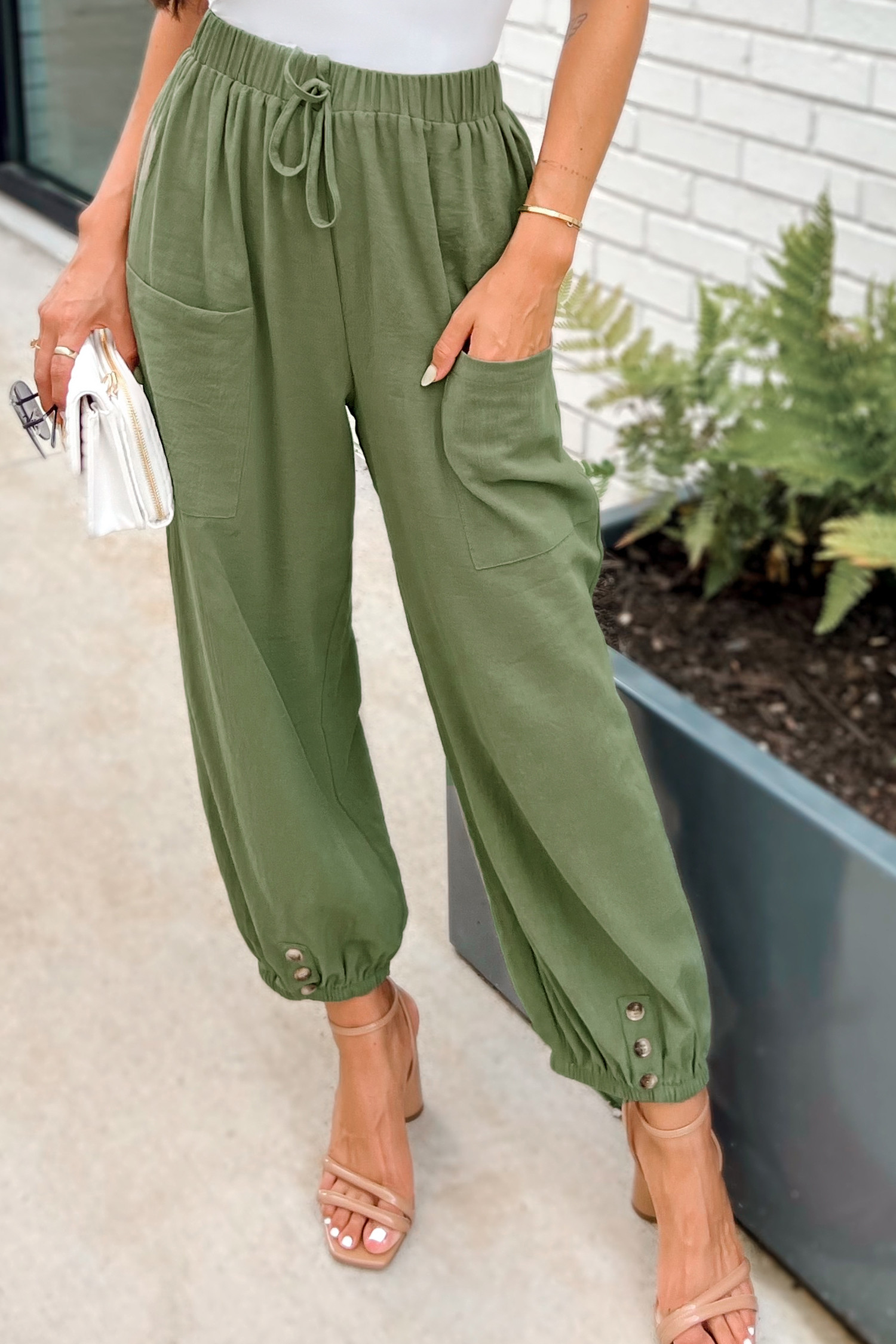Drawstring High Waist Joggers | Cupshe US