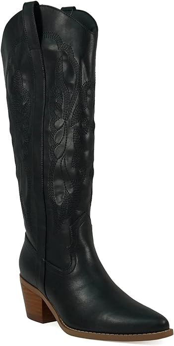 Amazon.com | ARiderGirl Brandy Women's Western Knee High Boots (Black, 10) | Shoes | Amazon (US)