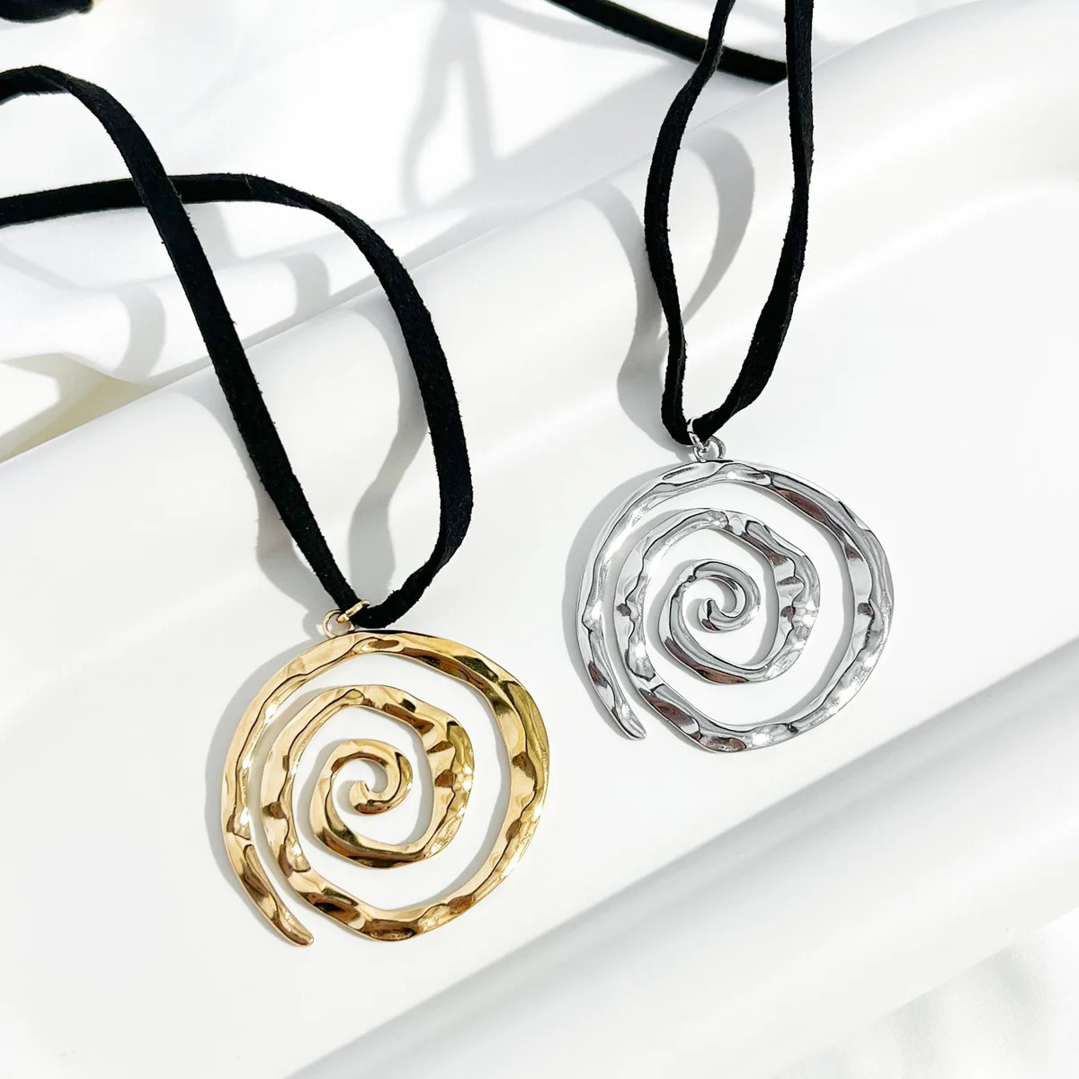 Spiral Adjustable Cord Necklace (Greek Inspired Collection) | Flaire & Co.