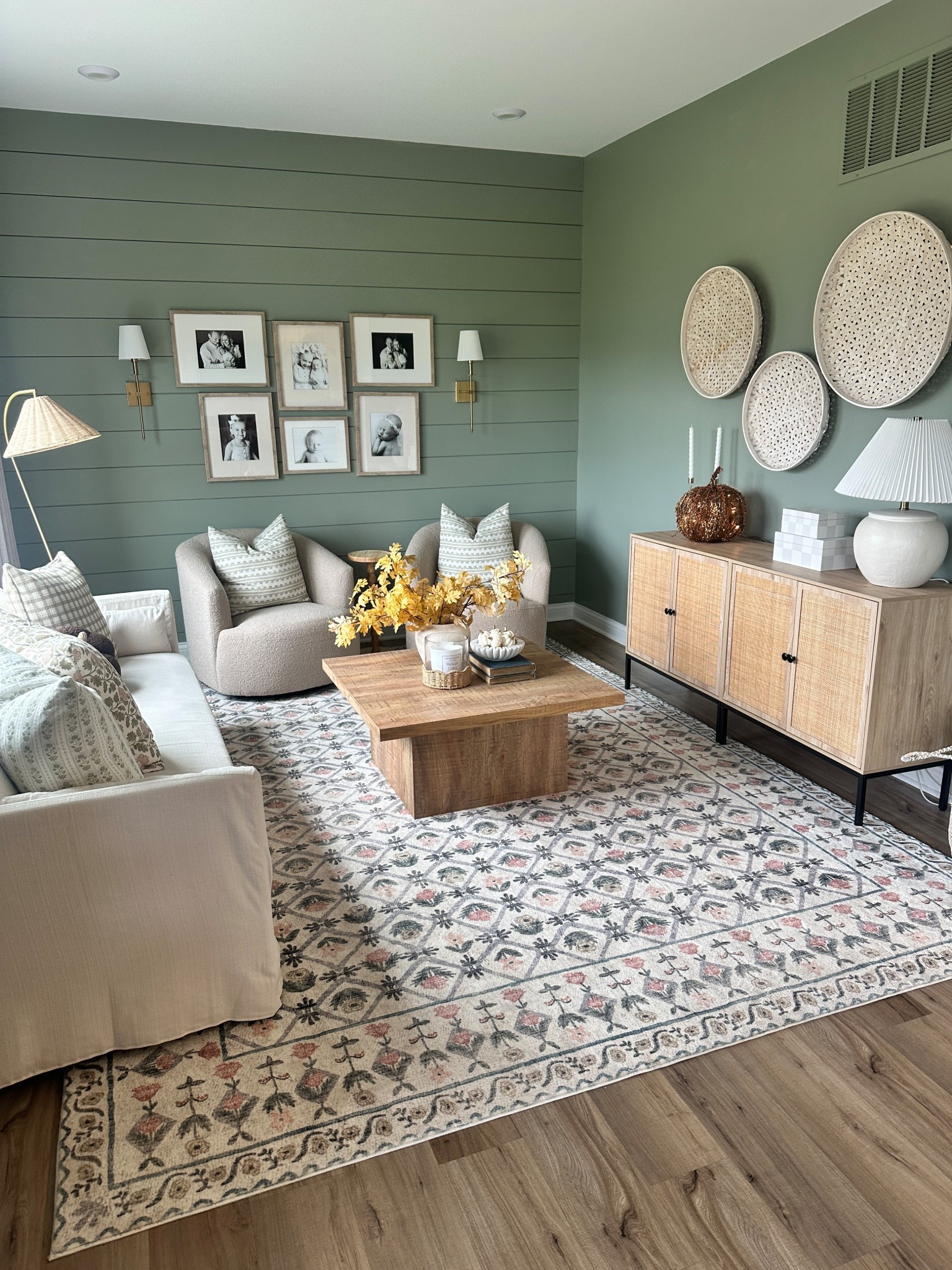 Fall decor, fall stems, Walmart furniture finds, my Texas house decor, swivel accent chair, small couch, rattan lamp, toy storage, console cabinet 

#LTKFallSale #LTKHome