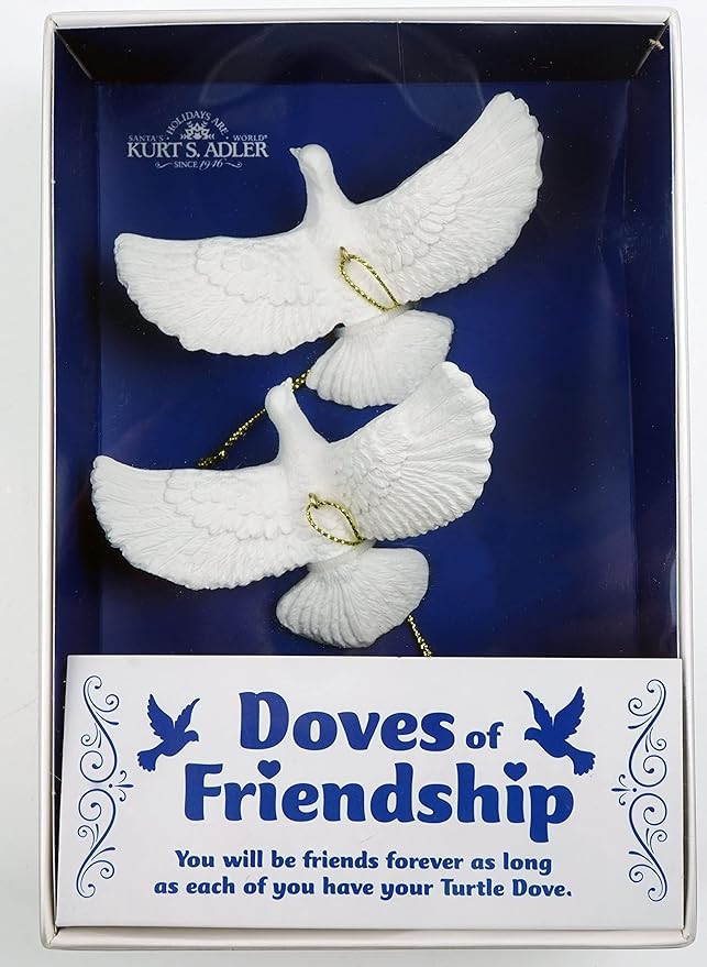 Kurt Adler 4.5-Inch Resin Friendship Dove Ornament, Set of 2 | Amazon (CA)