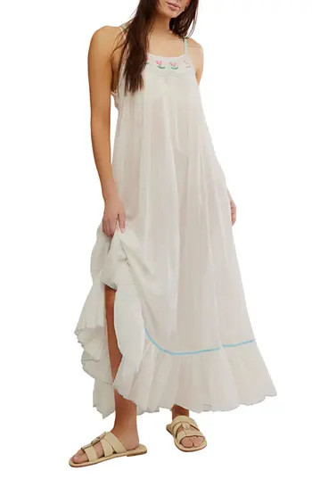 Free People Tip Toeing Tulip Midi Sundress in Whisper White at Nordstrom Rack, Size Medium | Nordstrom Rack