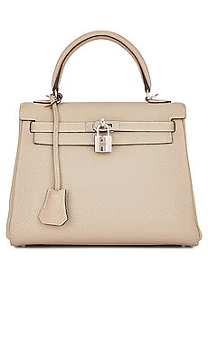 FWRD Renew Hermes Kelly 25 Handbag in Togo Leather with Palladium Hardware in Gris Tourterelle fr... | Revolve Clothing (Global)