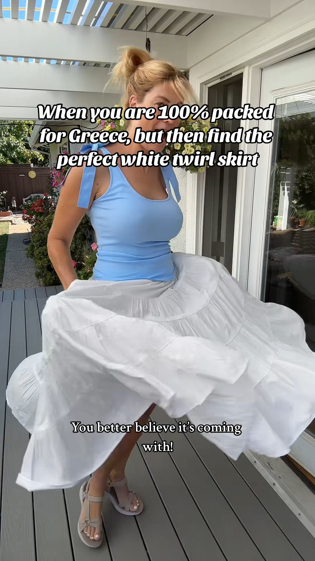 How can I not take this skirt to Greece?! I don’t know how, but I am making room. This is seriously the best twirl skirt I’ve ever found. It’s also lightweight and extremely comfortable.  #skirt #freepeople #summerfashion

#LTKVideo #LTKSummerSales #LTKFindsUnder100