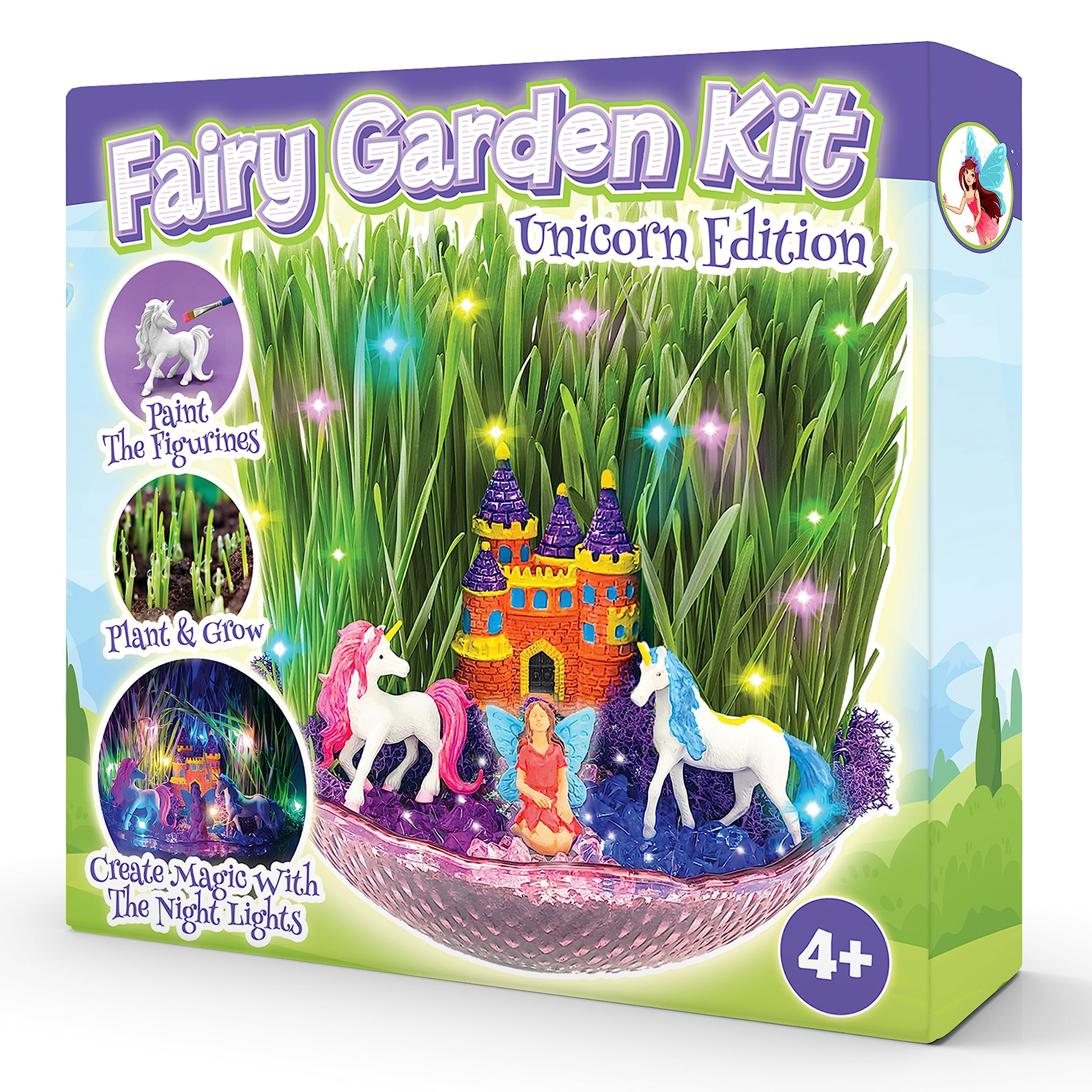 Unicorn Fairy Garden Kit | Light Up Terrarium Kit | STEM Toys | Arts and Crafts for Girls Age 4-1... | Amazon (US)
