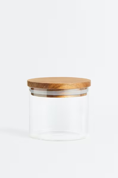 H & M - Glass jar with lid - White | H&M (UK, MY, IN, SG, PH, TW, HK)