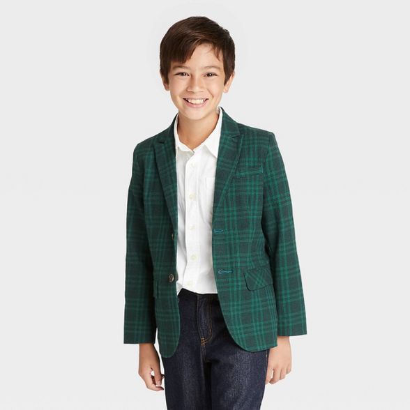 Boys' Holiday Suit Jacket - Cat & Jack™ Green/Black | Target
