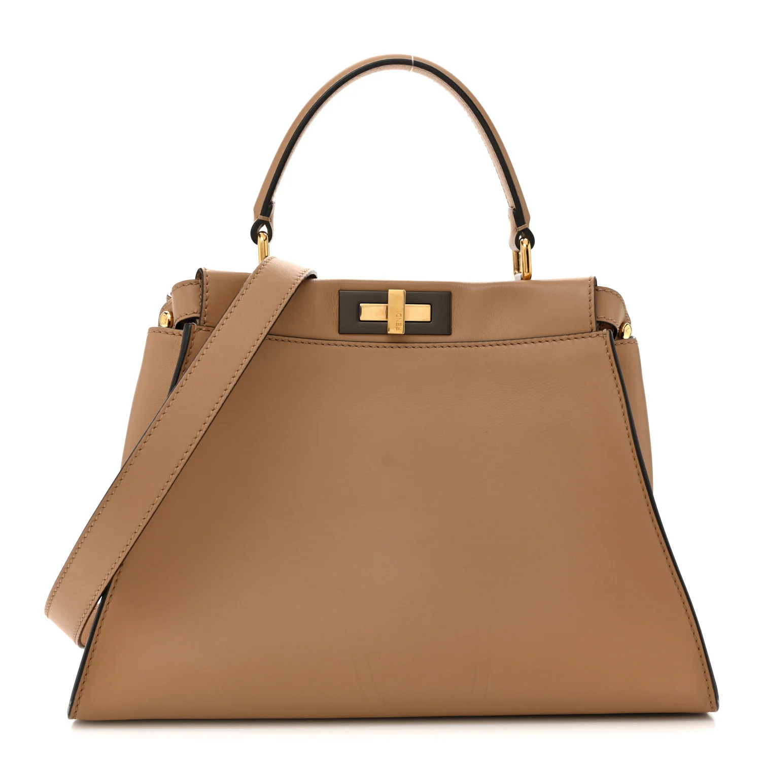 Vitello Seta Medium Peekaboo Iconic Satchel Cuoio | FASHIONPHILE (US)