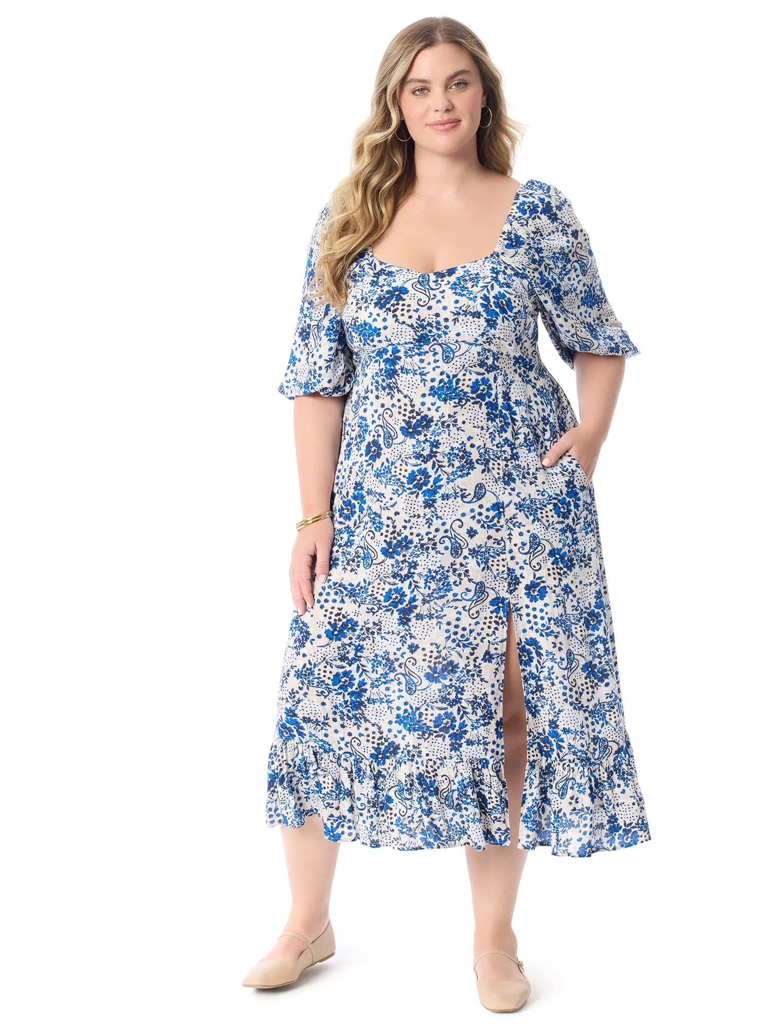 Jessica Simpson Women's Plus Malese Bustier Dress, Sizes 0X-5X | Walmart (US)