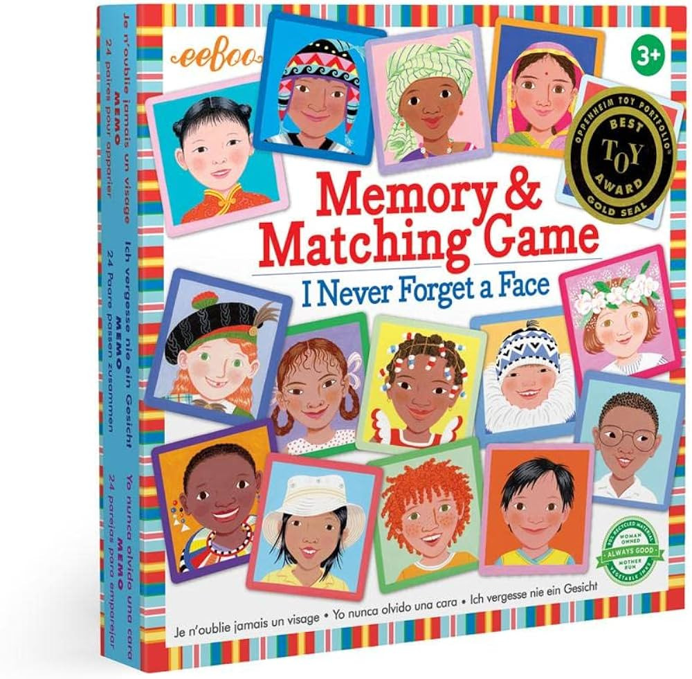 eeBoo: I Never Forget a Face, Memory & Matching Game, Developmental and Educational, 24 Pairs to ... | Amazon (US)