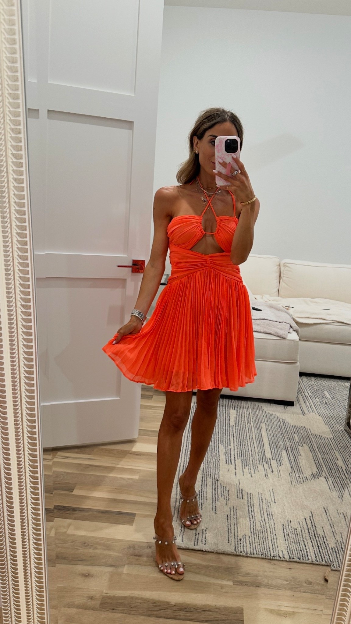 Found this stunning orange dress on sale! Petite friendly perfect for occasion, wedding guest, vacations 

#LTKspringtrends #LTKPetite #LTKSaleAlert
