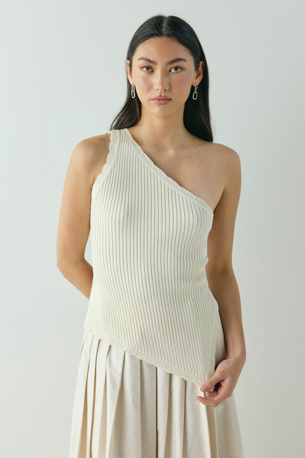 Joni Knit Top Cream | VRG Grl