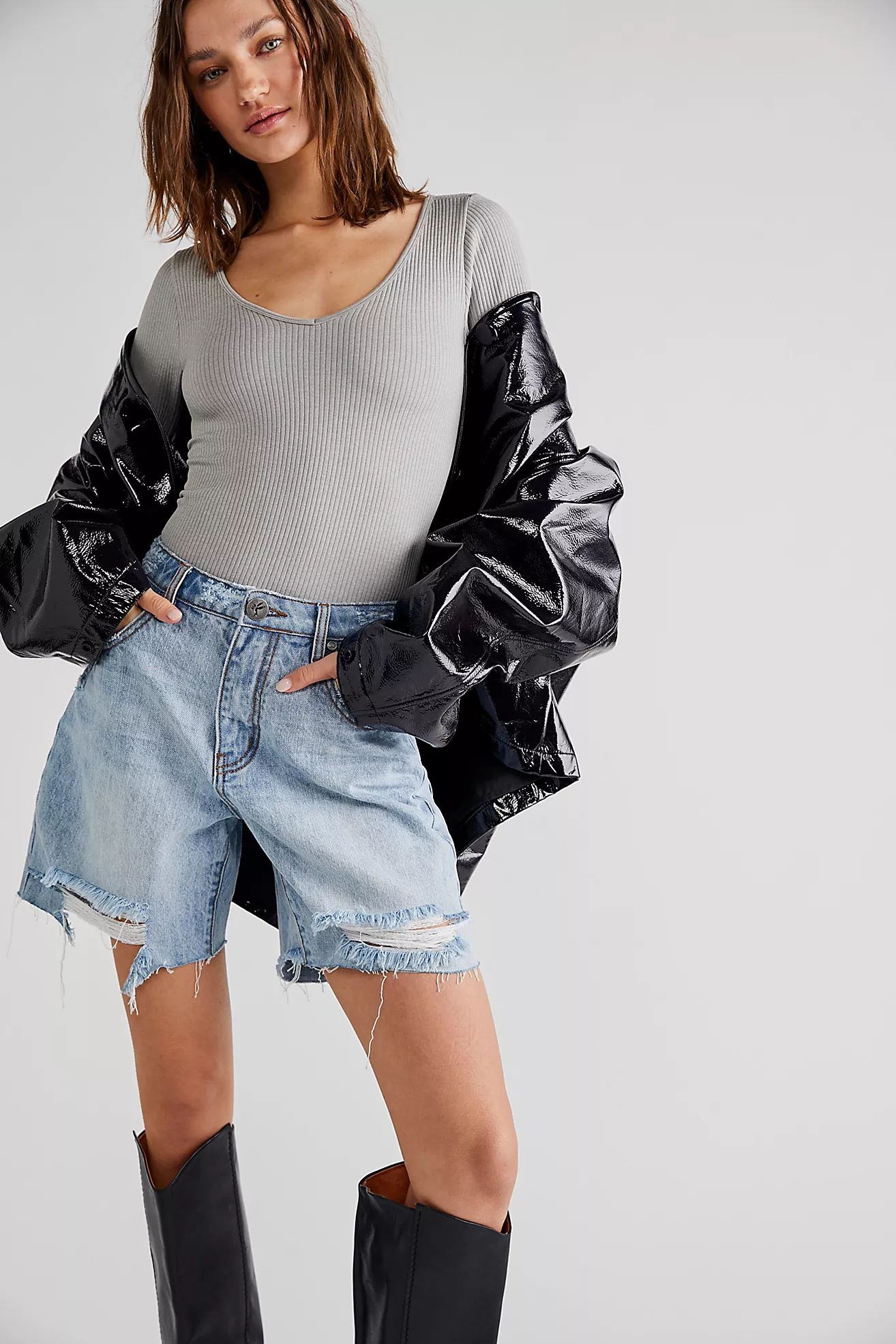 OneTeaspoon Jackson Mid-Waist Shorts | Free People (Global - UK&FR Excluded)