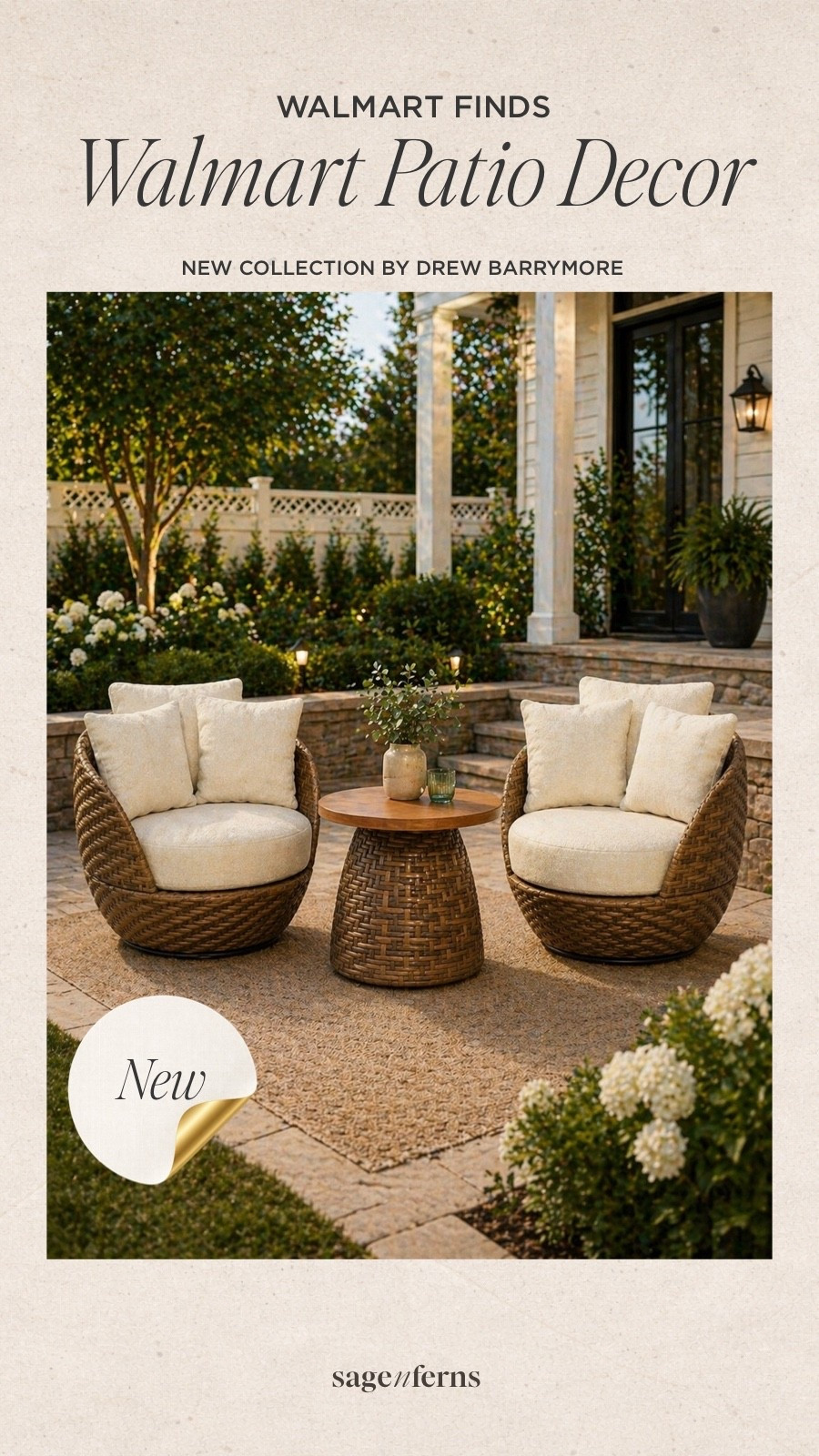 Drew Barrymore patio collection just dropped 🤎 Outdoor patio furniture finds, wicker accent chairs, backyard seating sets, outdoor side tables, neutral patio decor, cozy porch furniture & elevated summer entertaining pieces. Perfect for a chic backyard refresh.

#LTKSeasonal #LTKMothersDay #LTKHome