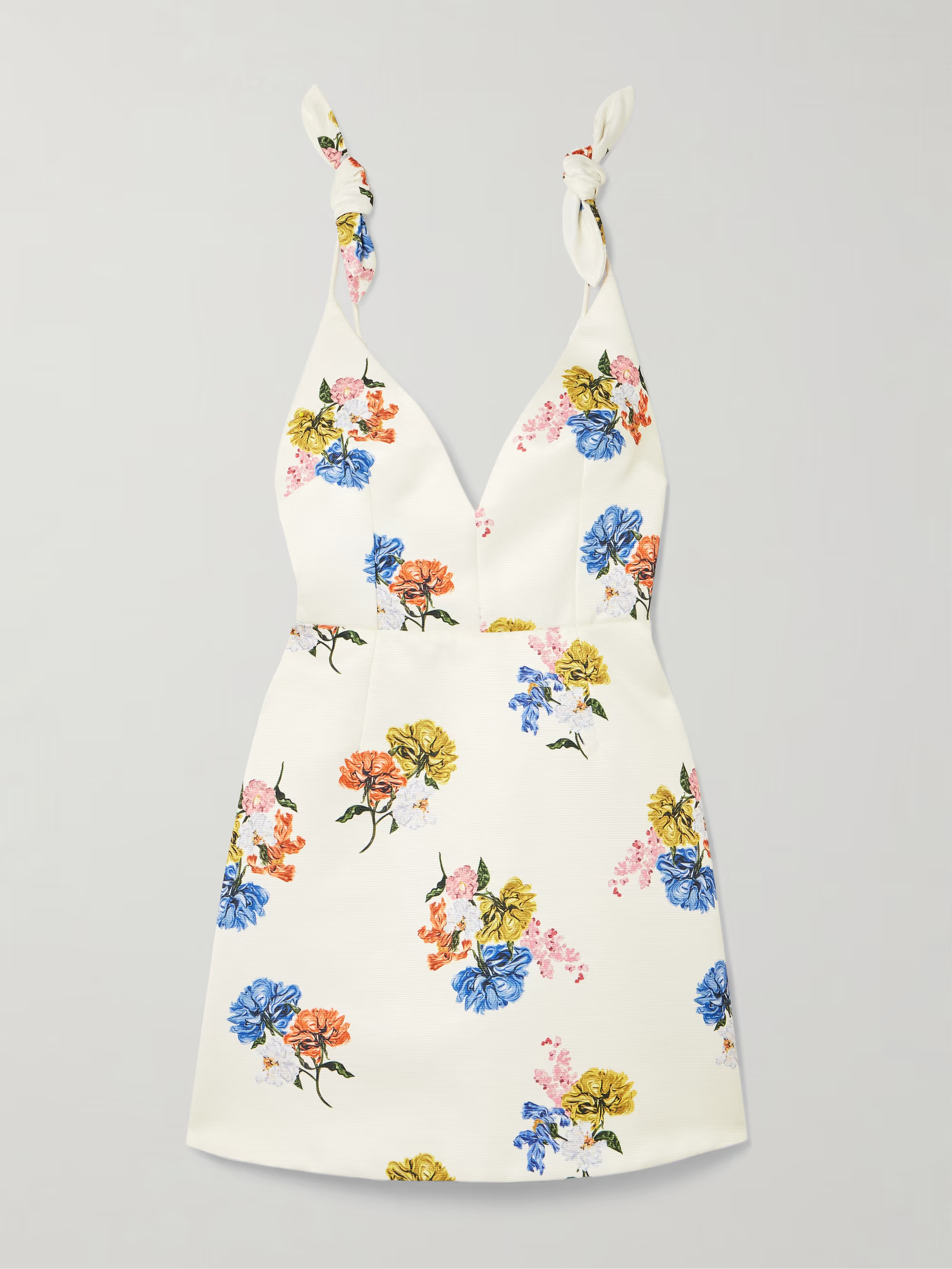 Vero bow-detailed floral-print faille dress | NET-A-PORTER (US)