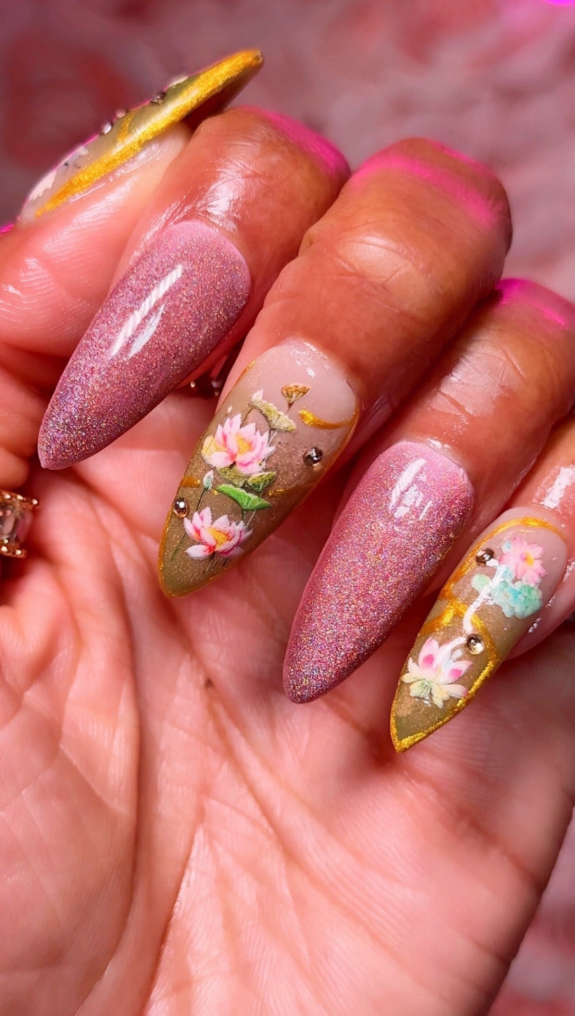 When I got these lotus flower nail stickers on Shein, I was so excited to make a new set of press on nails for spring 🪷✨

Do y’all want a tutorial on how to do these pink & green spring nails at home? 👀💅🏾✨

#LTKBeauty