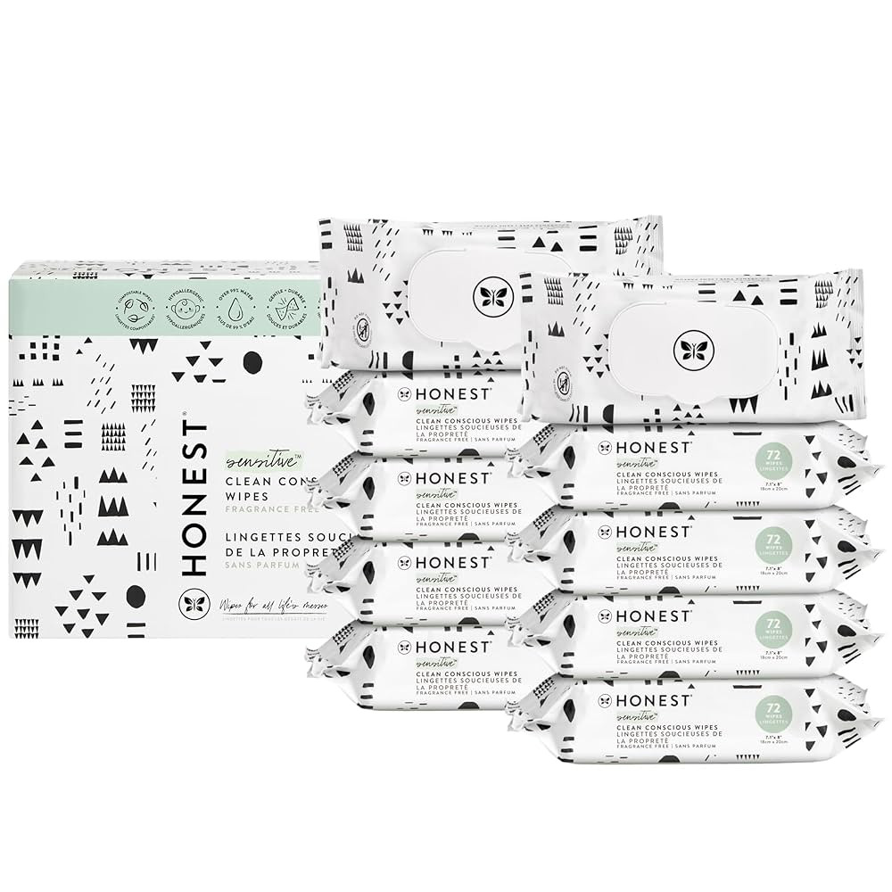The Honest Company Clean Conscious Multi-Use Wipes | Hypoallergenic + Unscented for Sensitive Ski... | Amazon (US)