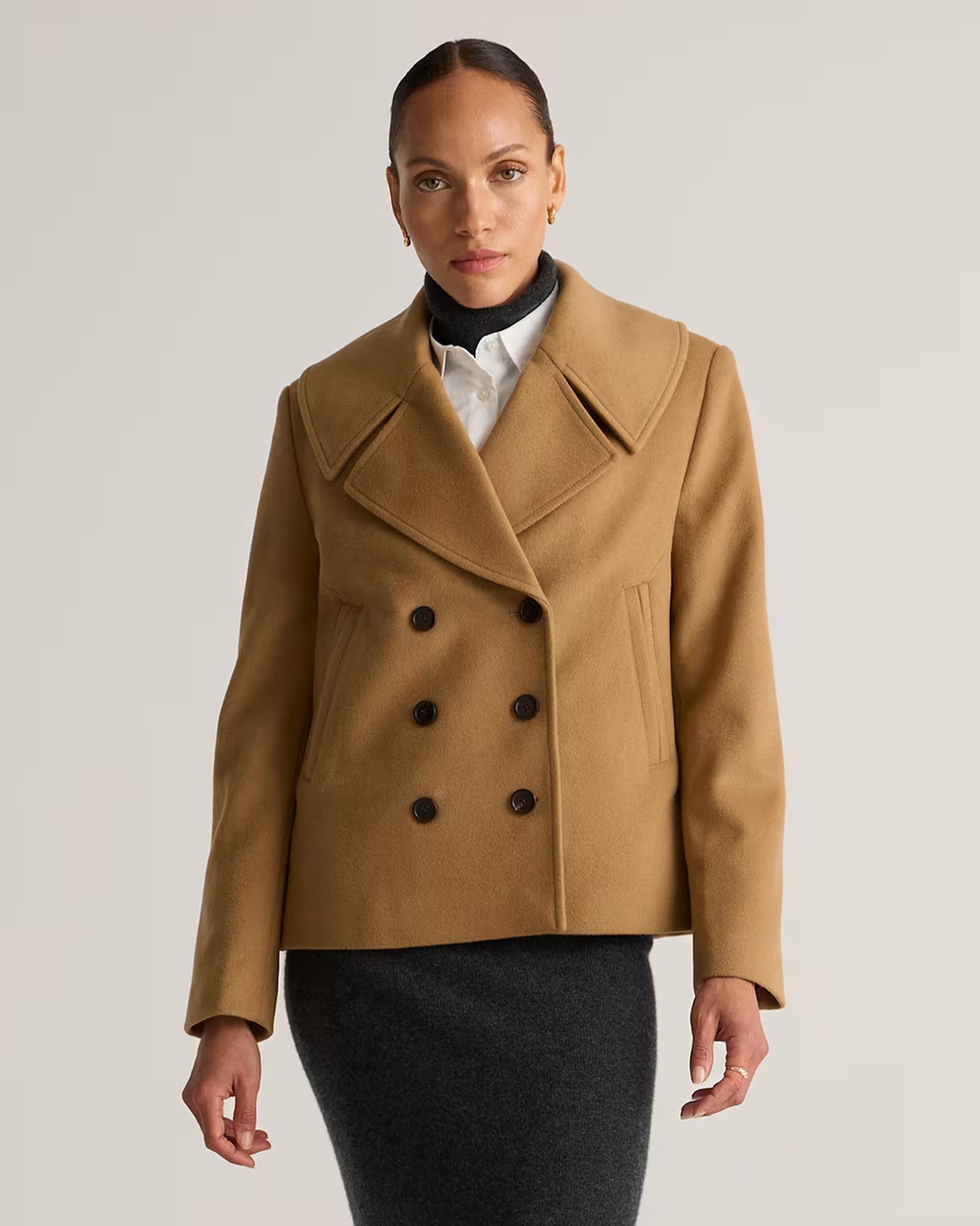 Italian Wool Short Peacoat | Quince