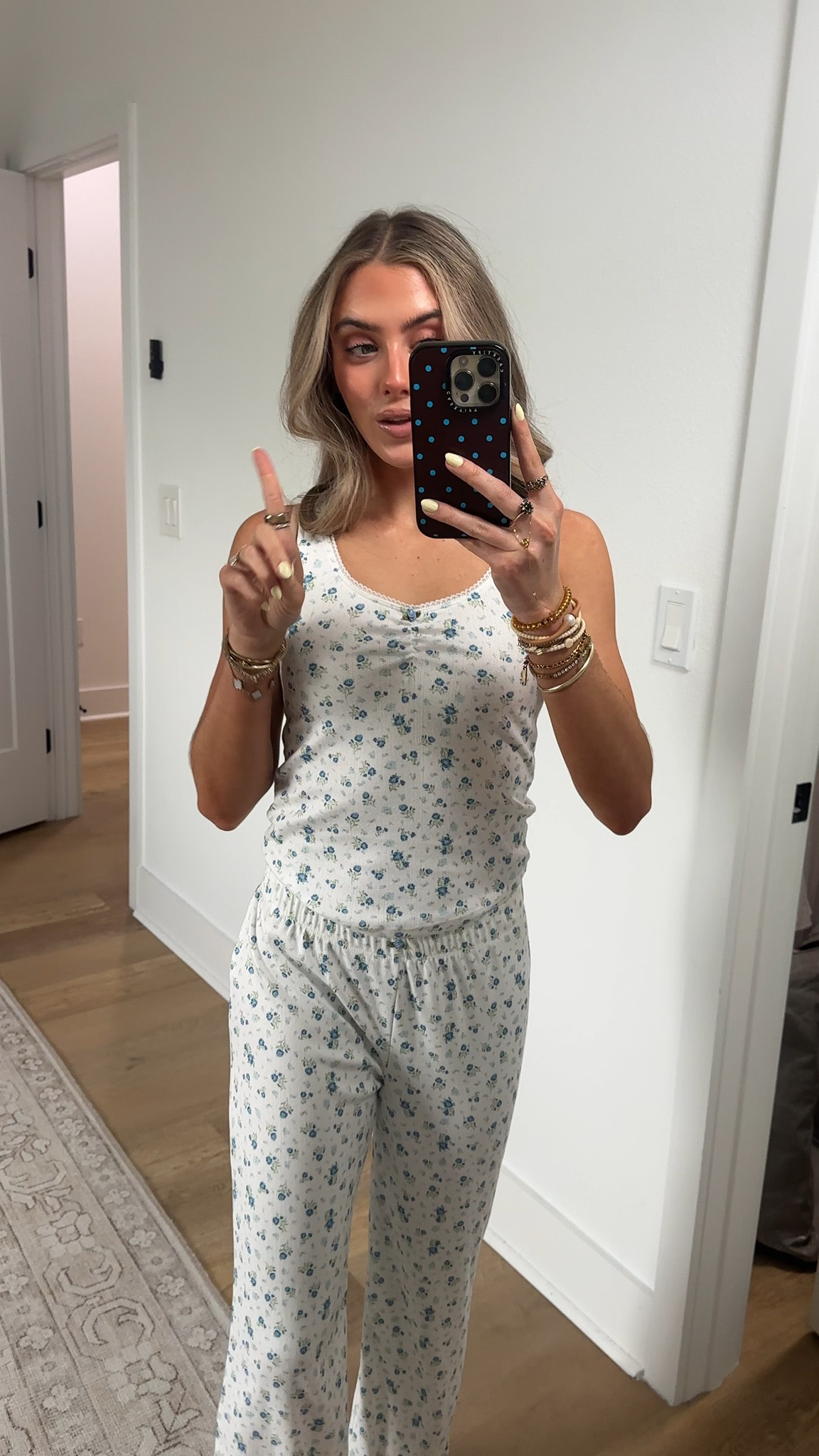 PJ Savage size XS pajamas. Incredibly soft double-brushed pointelle makes these PJs the perfect option for bedtime or lounging around at home. @PJ Salvage 

#LTKootd #LTKWedding #LTKselfcare